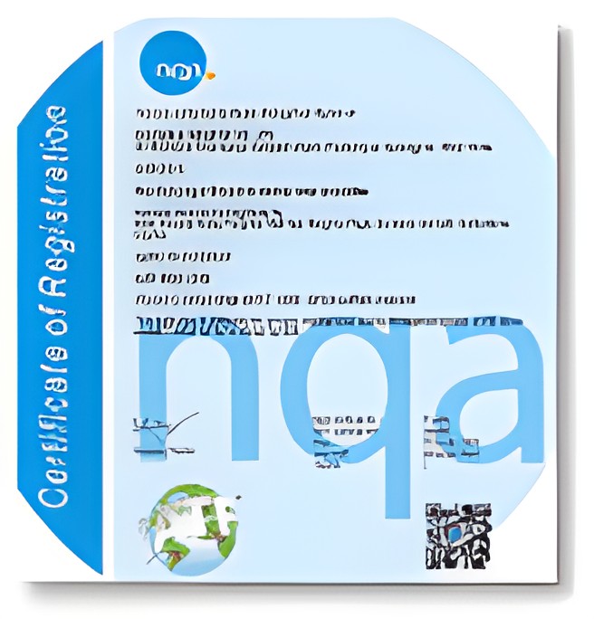 nqa Certificate of Registration